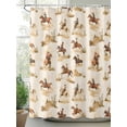 thumbnail image 2 of Fsddascl Western Cowboy Shower Curtain Set - 48" x 72" Washable Bathtub Curtain with 12 Hooks, Vintage Country Horse Plants Art Waterproof Fabric Stall Shower Curtains for Bathroom/Bathtub Décor, 2 of 6