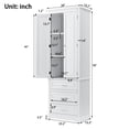 thumbnail image 5 of GZXS Bathroom Storage Freestanding Floor Linen Cabinet with 3 Drawers, White, 5 of 10