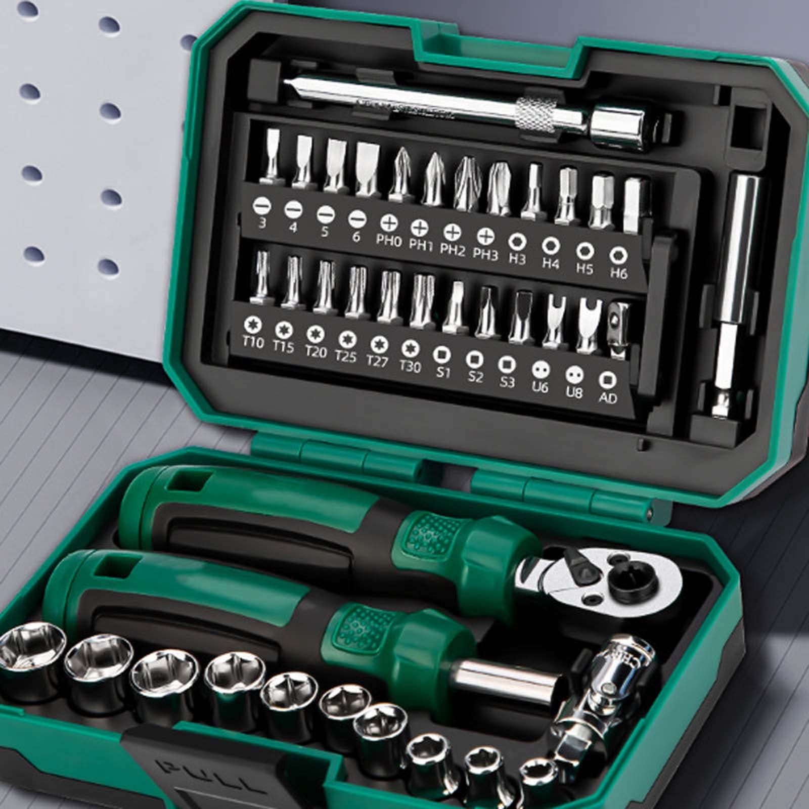 2026 New, Tools Portable And Multi-Functional 40 PCS Screwdriver Set Household Multi-function Tool Set With Ratchet Wrench
