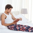thumbnail image 4 of Cauagu Elephants Mens Pajama Pants Sleep & Lounge Pants,PJ Bottoms with Pockets-Medium, 4 of 7