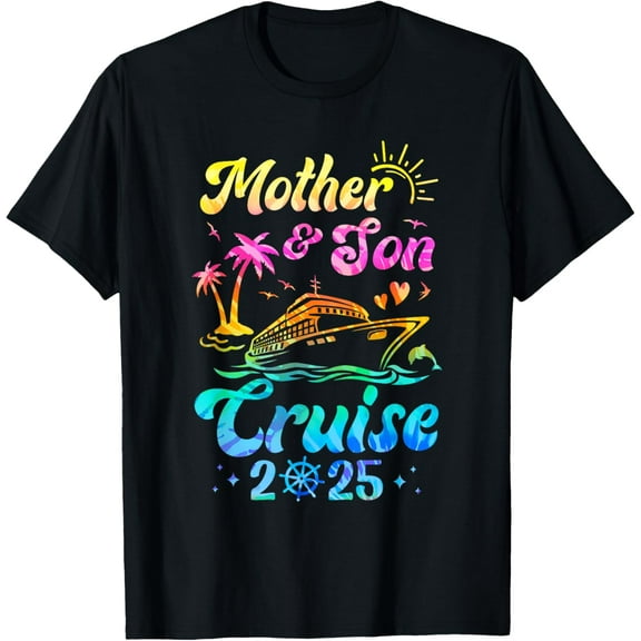 Mother Son Cruise 2025 Family Mom Son Matching Vacation Trip T-Shirt
