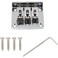 thumbnail image 1 of Electric Guitar Bridge, 3 String Fixed Guitar Bridge Replacement Part with 4 Screws Fit for Cigarbox Electric Guitar, 1 of 5