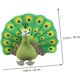 thumbnail image 4 of Una cosa Peluche de pavo real simulado de 32 cm de ancho y 25 cm de alto. Recuerdo de zoológico. Decoración de pantalla abierta de pavo real. Libro cognitivo de aves para niños. L Regalos vacaciones, 4 of 6