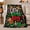 Playful Christmas Elf Joy Living Room, variant on Wrapped Winter Joy Christmas Presents Holly, Festive Holiday Scene, Warm Flannel Blanket for Living Room and Reading Nook, Art Lovers Christmas Gift, Festive Home Decor