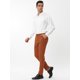 thumbnail image 4 of Lars Amadeus Pantalones de vestir a rayas para hombre, ajustados, con frente plano, de negocios, con bolsillos marrón S, 4 of 6