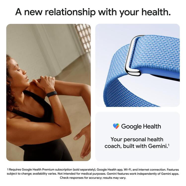 Google Fitbit Air - Screenless Fitness and Health Tracker - Personalized AI-Powered Coaching - Works with Android and iOS - Lavender - One Size