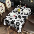thumbnail image 2 of Halloween Ghosts Bats and Pumpkins Rectangle Tablecloth 60"x102",Waterproof Polyester Rectangle Table Cloth, Wipeable Spillproof Polyester Tablecloth for Dining, Camping, Indoor and Outdoor, 2 of 6