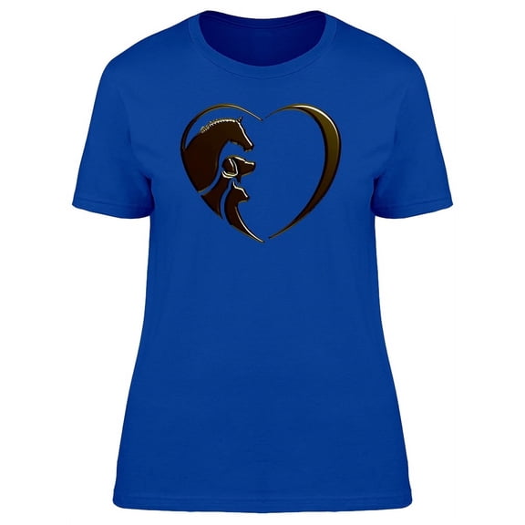 Veterinarian Pet Animals Heart Tee Women's -Image by Shutterstock