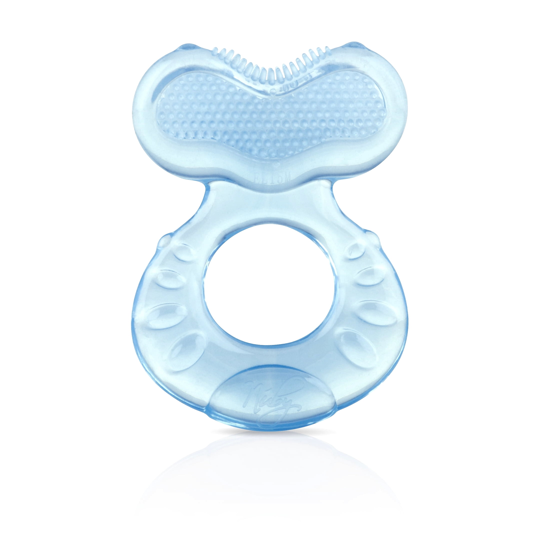 Nuby Teethe-eez Silicone Blue Teether with Case