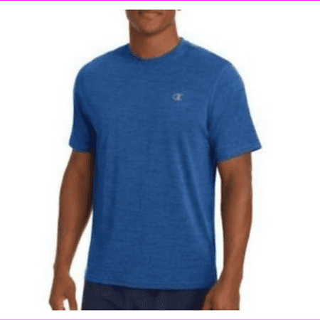 Champion Double Dry Training Short - Champion Elite Men's Short Sleeve Mesh Texture Double Dry Shirt M/Blue