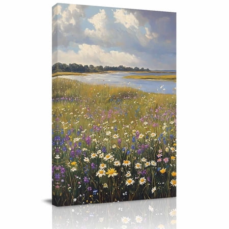 Canvas Wall Art Spring Floral Framed Canvas Prints for Living Room Office Farmhouse Botanical Modern Oil Painting Gallery Wrapped Wall Decor for Home Office Gifts 24 x32 Ship Next Day