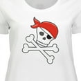 thumbnail image 4 of Inktastic Pirate Skull and Crossbones Women's Plus Size T-Shirt, 4 of 5