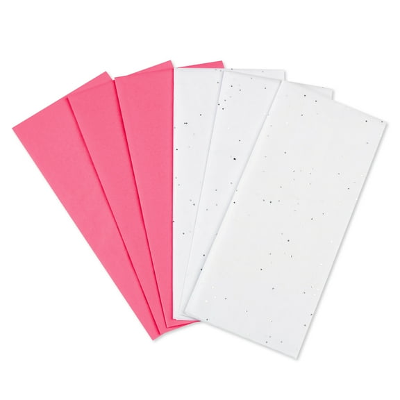 American Greetings Mother's Day 20 in. x 20 in. Tissue Paper Multi-Pack, Pink and White Gem (6-Sheets)