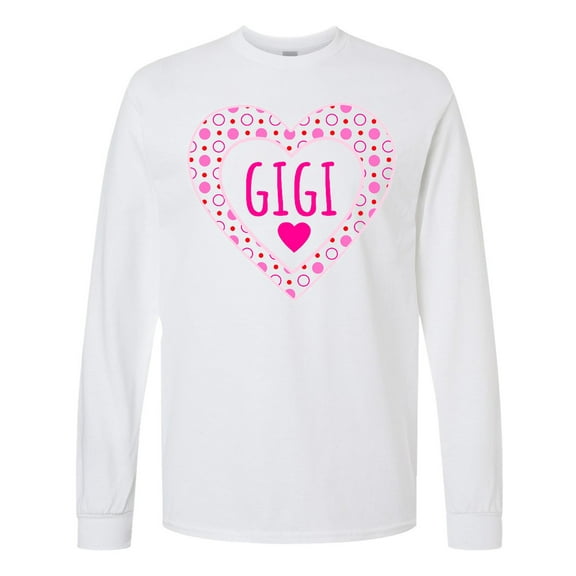 Inktastic Gigi Pink Valentine Hearts Long Sleeve T-Shirt