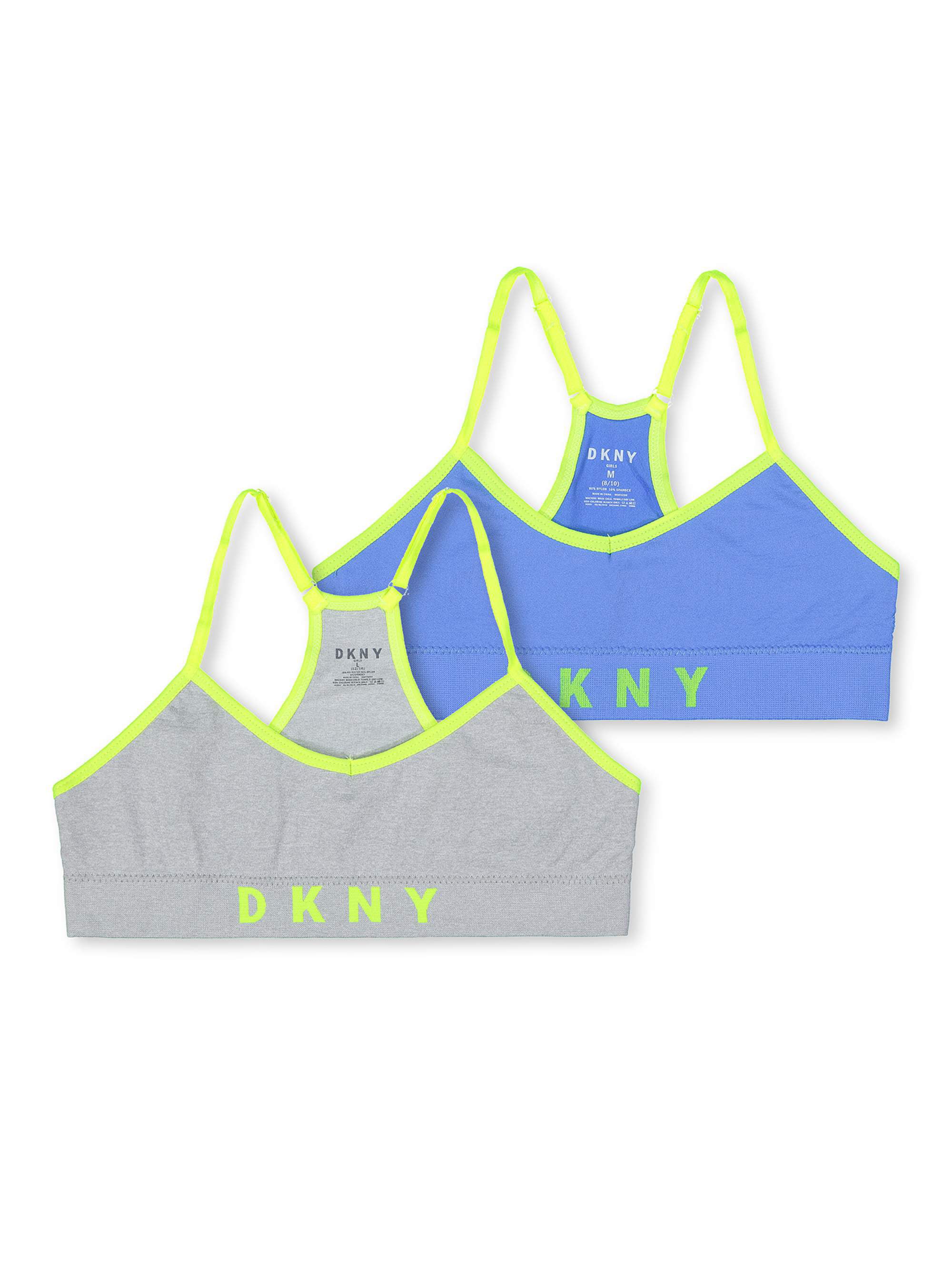 DKNY Girls Bra, 2 Pack Seamless Bralette Sizes S - Bahrain