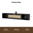 thumbnail image 3 of ARICOEASY Floating TV Stand for 75 Inch TV with Hidden Storage for Living Room and Bedroom, Black, 3 of 7