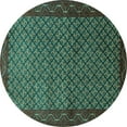 thumbnail image 1 of Ahgly Company Indoor Round Persian Turquoise Blue Traditional Area Rugs, 8' Round, 1 of 4