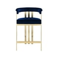 thumbnail image 6 of Meridian Furniture Marcello Navy Velvet Counter Stool (Set of 2), 6 of 7