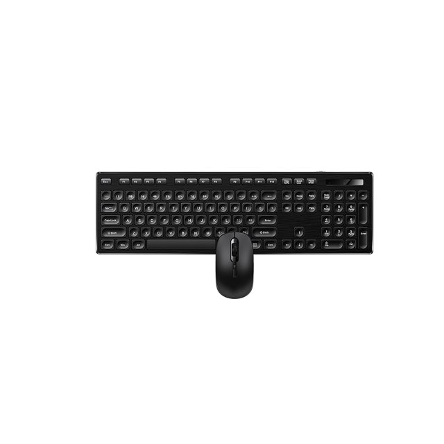 Juego De Teclado Y Mouse De Oficina De Negocios De Transmisión Inalámbrica Teclado De 104 Teclas Con Mouse Teclado Mecánico Impermeable De Ahorro De Energía Oficina En Casa V3Max Noticed EL013532-02
