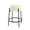 Boucle White Rough/Matte Black, variant on Nathan James Amalia Bohemian Swivel Bar Stool, Backless Counter Height Boucle Counter Stool with Solid Wood Legs and Upholstered Seat, White Oak Set of 2