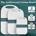 thumbnail image 2 of Bestdin Cutting Boards Set, 3 Pieces BPA Free Chopping Board, Plastic Cutting Board with Easy Grip Handle, Non-porous Meat Cutting Board, Dishwasher Safe, White, 2 of 6