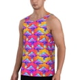 thumbnail image 2 of Fotbe Magic Mushrooms Pattern Men's Quick Dry Workout Tank Top Gym Muscle Tee Fitness Bodybuilding Sleeveless T Shirt Breathable Workout Shirt-XX-Large, 2 of 9