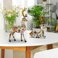 thumbnail image 6 of Baoblaze 2 Pieces Reindeer Statues Animal Sculptures Collection Desktop Table Centerpiece, 6 of 8