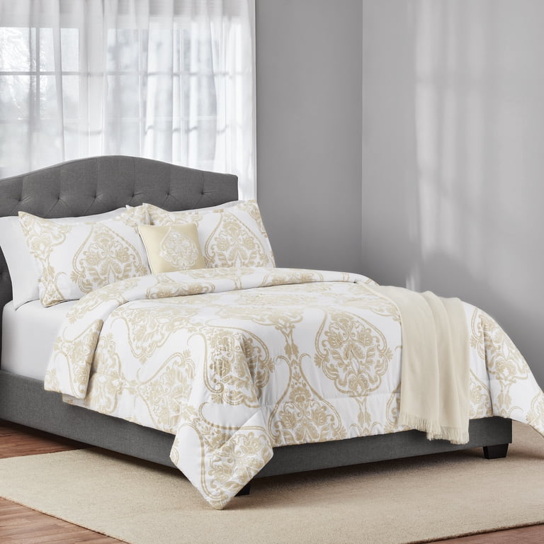 Free Shipping! Mainstays Comforter Set, King Size, Vanilla Dream