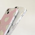thumbnail image 4 of Simple Cute Love Heart Plating Mirror Phone Case Compatible with iPhone Case (Pink,iPhone 14 Pro), 4 of 6