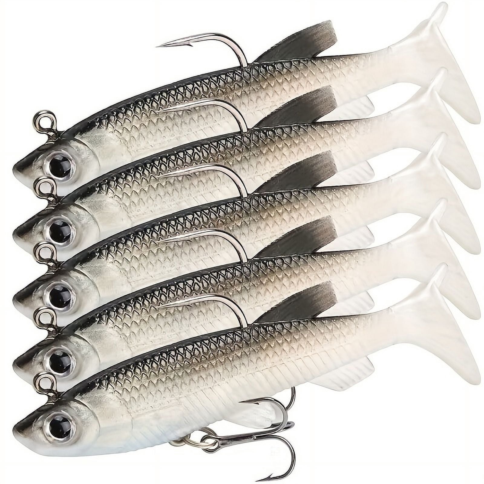 5pc Soft Fishing Lure: Lead-Coated Bionic Soft Bait for Fresh & Saltwater Fishing!