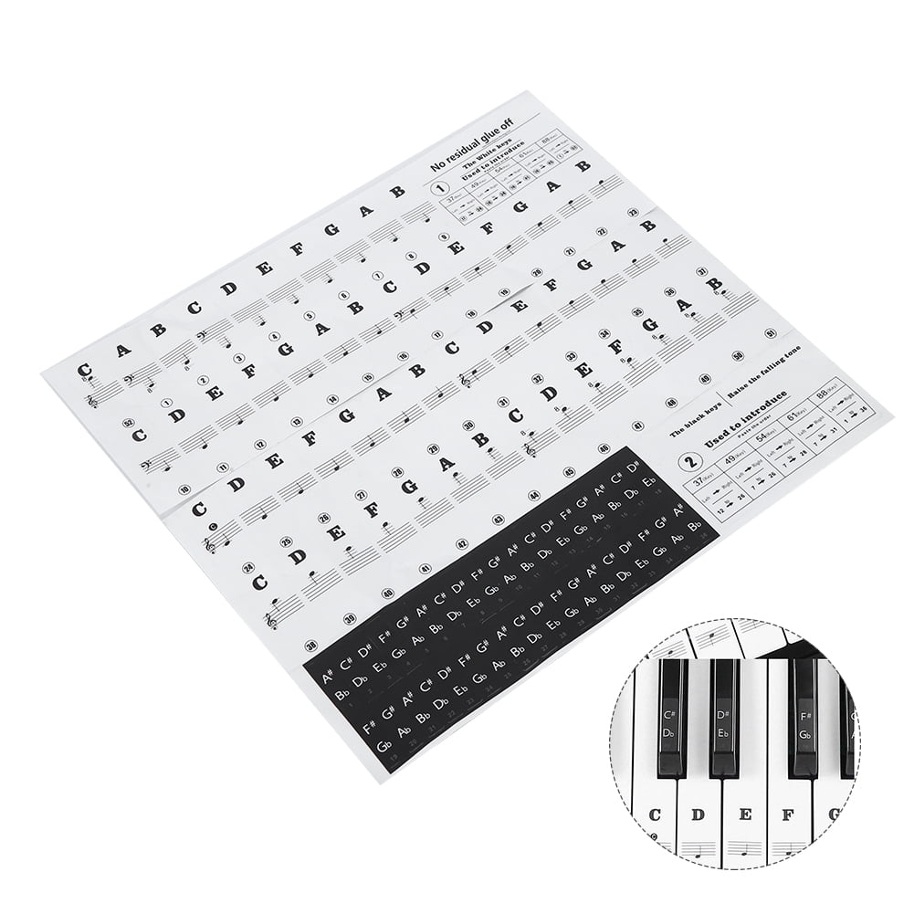 Haofy Piano Keyboard Stickers, Music Keyboard Stickers, School Teacher Teaching Keyboard Piano Beginner Home Music Classroom Piano Room - Walmart.com