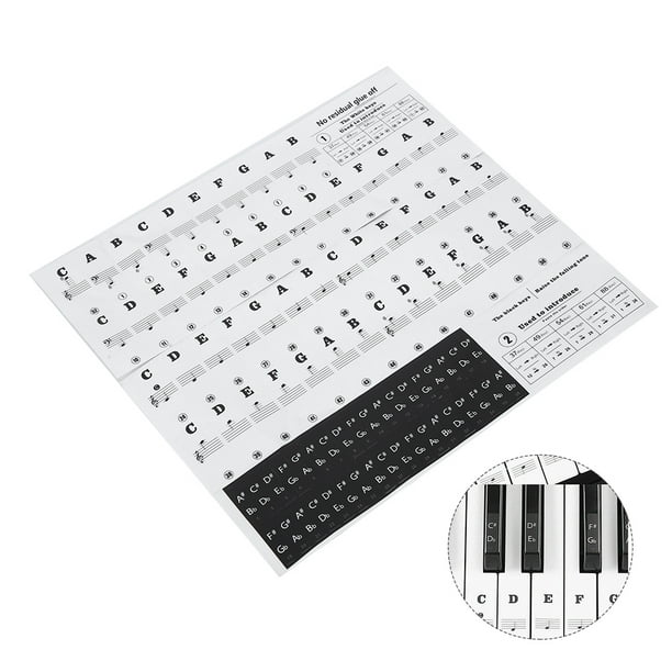 Autocollants de clavier de piano imprimables numériques pour
