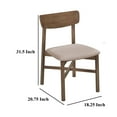 thumbnail image 5 of Rida Accent Dining Chair Set of 2, Gray Fabric, Dark Brown Hardwood, 5 of 6