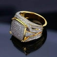 thumbnail image 2 of Mens Yellow Gold Ring Geometric Design Metal Band for Men European American Fashion Jewelry Ring Gift for Him, 2 of 4