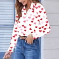 thumbnail image 2 of TaTaai Women Long Sleeve Collared Casual Printed Shirt Button Down Top Ladies Office Commute Daily Wear Soft Comfortable Non See Through Versatile Blouse Gift, 2 of 6