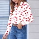 thumbnail image 2 of TaTaai Women Long Sleeve Collared Casual Printed Shirt Button Down Top Ladies Office Commute Daily Wear Soft Comfortable Non See Through Versatile Blouse Gift, 2 of 6