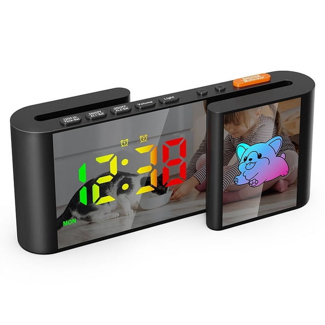 Reloj despertador digital fuerte con pantalla RGB - ¡Perfecto para durmientes pesados!