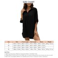 thumbnail image 5 of Traje de baño para mujer, traje de baño de gasa informal suelto, traje de baño para playa, camisa de vestir larga, 5 of 5