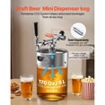 thumbnail image 4 of KFFKFF 170oz Mini Keg with Pressurized Tap System, 304 Stainless Steel Beer Kit, Includes CO2 Regulator and Self-Closing Faucet, Maintains Freshness and Carbonation for Homebrew, Craft,and Draft Beer, 4 of 9