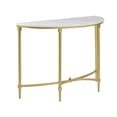 thumbnail image 2 of Ergode End Table - Exquisite Traditional Style with White Marble Top and Gold Metal Legs - Adds Glamorous Allure to Living Room or Home Office - Assembly Required - Elevate Your Decor with Opulence, 2 of 5