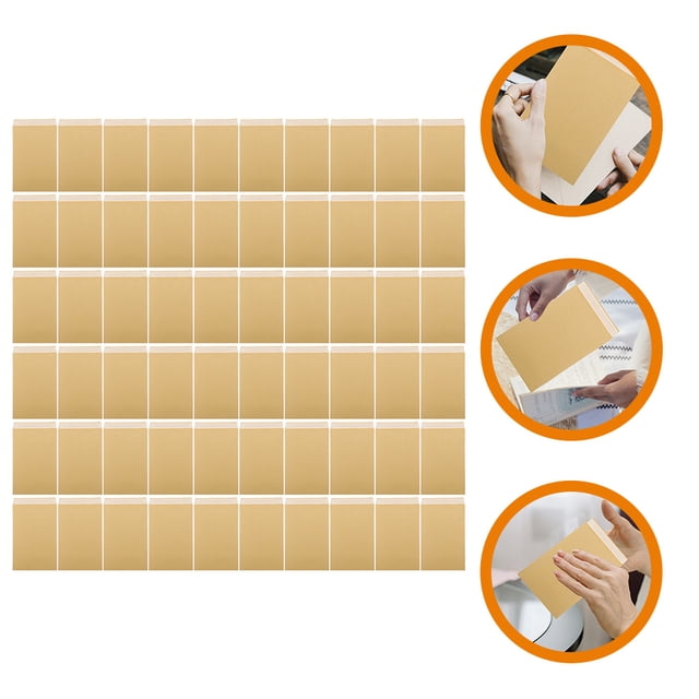 OULII 60Pcs Solid Color Kraft Paper Money Organizer Self Adhesive Envelopes for Budgeting
