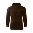 thumbnail image 5 of qolati Men's Sherpa Hoodie Winter Thick Fuzzy Pullover Long Sleeve Kangaroo Pocket Hoodie Fall Winter Hooded Sweatshirt, 5 of 5