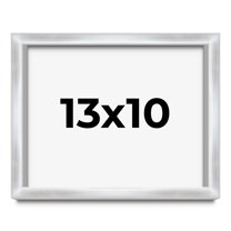 13x10 Frame Silver Whitewashed Wood Grain Solid Wood Shadow Box | 0.75 Inch Moulding Width | 0.75