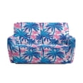 thumbnail image 3 of Xoenoiee Palm Tree Print 6-Piece Stretch Recliner Loveseat Slipcover, Jacquard Sofa Cover with Pockets, Washable Furniture Protector with Non-Slip Elastic Bottom for Kids & Pets, 3 of 6
