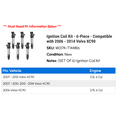thumbnail image 2 of Ignition Coil Kit - 6-Piece - Compatible with 2006 - 2014 Volvo XC90 2007 2008 2009 2010 2011 2012 2013, 2 of 2