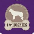 thumbnail image 4 of Inktastic Husky Dog I Love Huskies Boys or Girls Baby Bib, 4 of 4