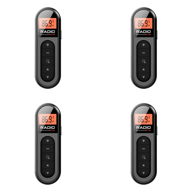 Mini radio FM de bolsillo 76-108MHZ Radio Lavalier recargable para reuniones deportivas