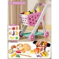 thumbnail image 1 of Kids' Pretend Play Shopping Cart Set with 53 Pieces - Taro Purple Design Including 44-Piece BBQ & Breakfast Playset, Durable ABS Material for Interactive Learning, Parent-Child Fun & Skill, 1 of 6