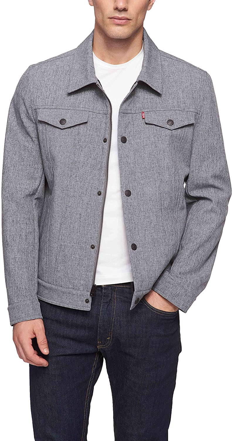 Levi's Men's Big and Tall Soft Shell Classic Trucker Jacket, Heather