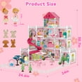 thumbnail image 2 of WowSmile 4-Story 12 Rooms Princess Castle Dollhouse, 2 of 9